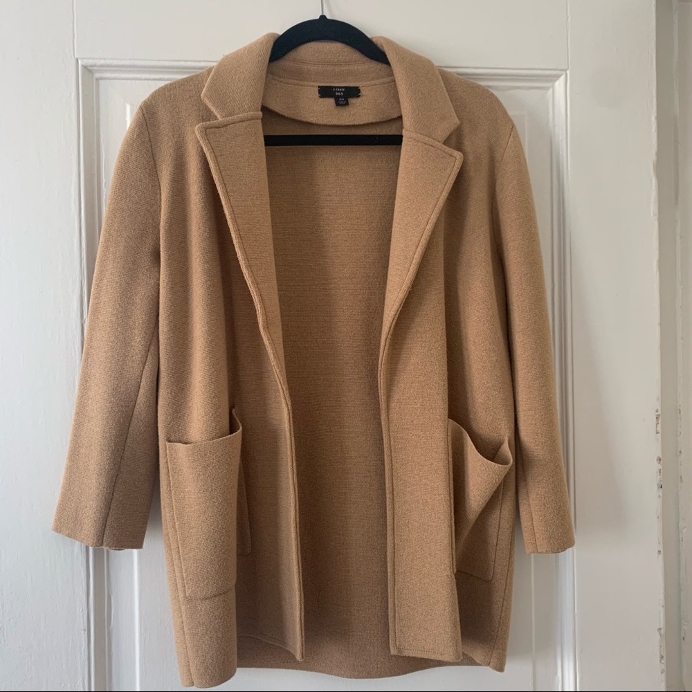 J. Crew Sophie Open Front Sweater Blazer - camel - perfect condition